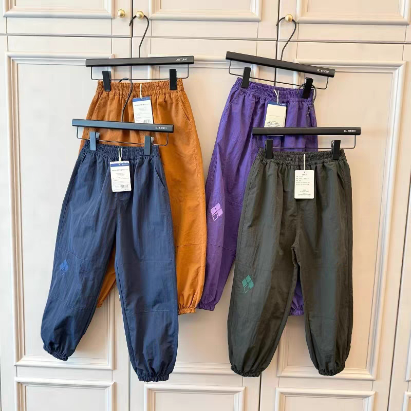 Mountain-Style Outdoor 26 Spring and Autumn Children's Woven Quick-Dry Pants for Boys and Girls, Sports Long Pants, Color Shell Pants C