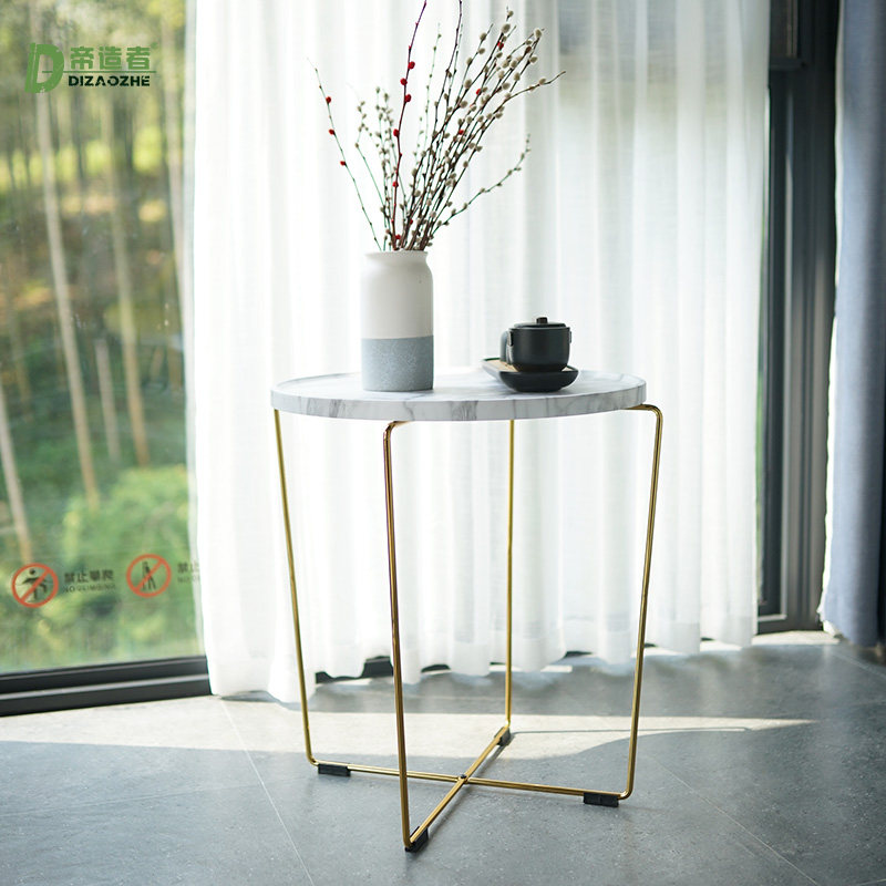 Leak-proof tea Several Nordic log modern small household round coffee table creative tea table white small tea table