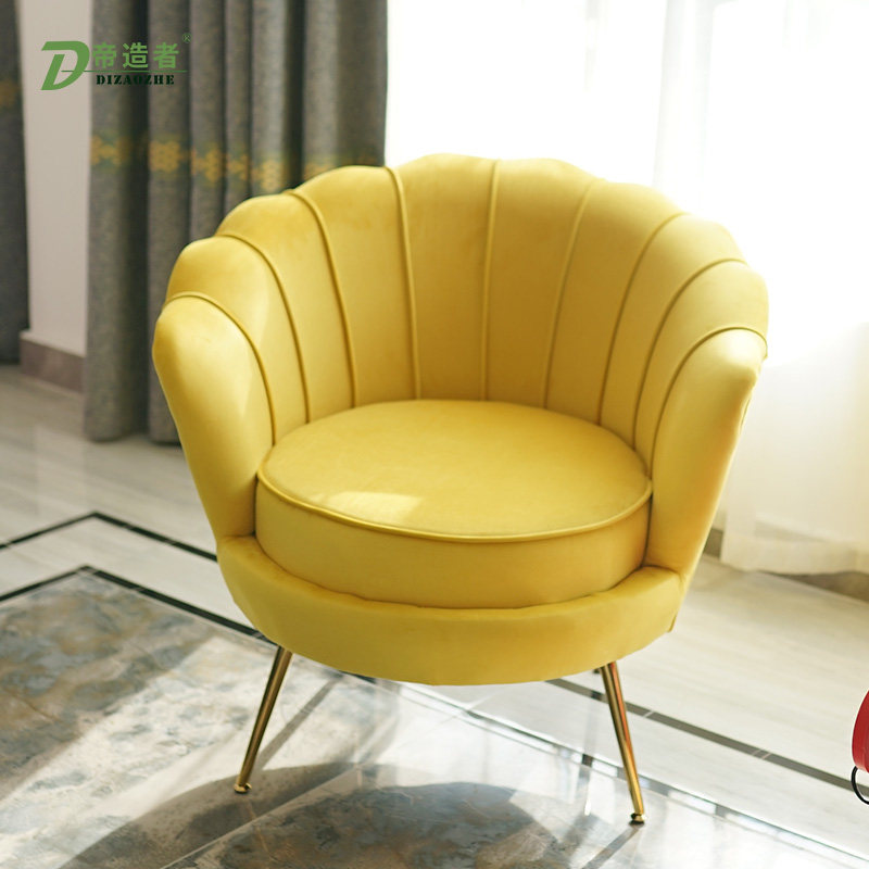 Nordic light luxury single and double multi-person Belgian fabric balcony bedroom fashion store club light luxury designer sofa chair