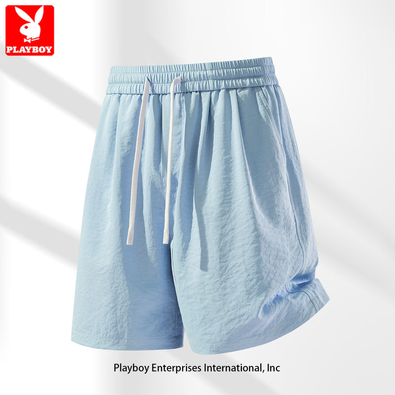 Playboy American-Style Large-Size Sports Shorts for Men, Summer Thin Casual Quick-Dry Outdoor Running Fitness Basketball Shorts