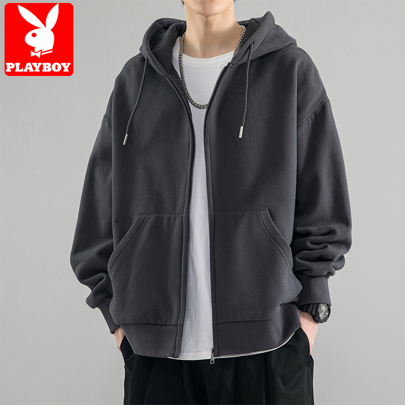 Flowers Playboy cardiovert sweatshirt men's fall American Lions clothes new Chauded casual sports jacket man-Taobao