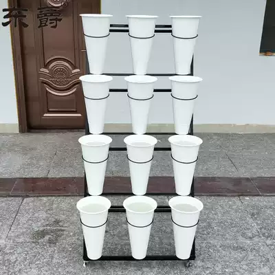 Tojue Florist Flower Stand Multi-layer Stade Flower Display Shelf Flower Bucket Shelves Wedding Festival Decoration Decoration