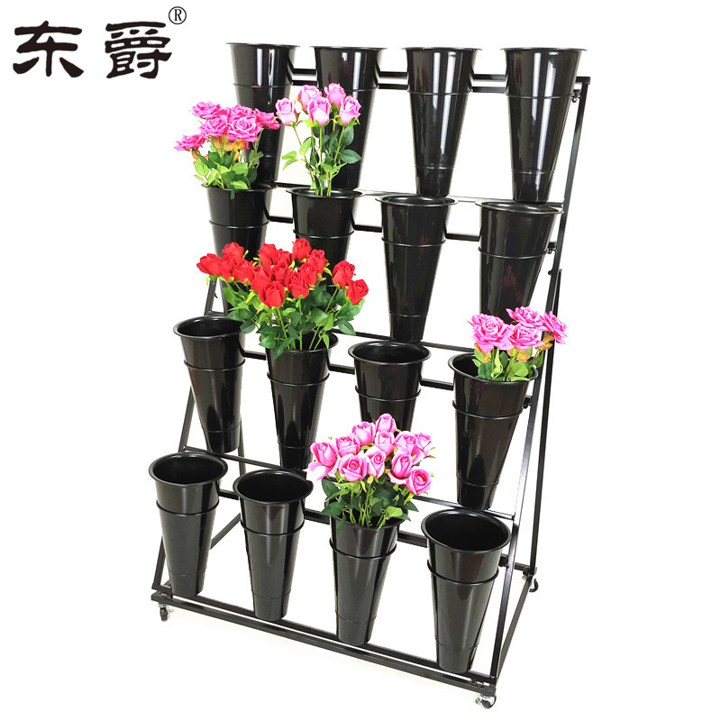 East Baron Flower Shop Flower Barrel Rack Flower Shelf Multilayer Fresh Flower Shop Rack Shelf Plastic Flowers Barrel Shelf Removable Shelf