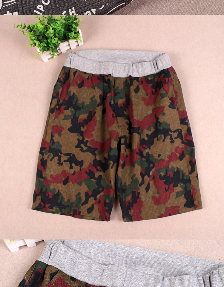Ưu đãi đặc biệt cho nam mùa hè quần ống rộng co giãn thoải mái bằng vải cotton thoải mái và quần short hoa dại G801E14D03 quần áo nam đẹp