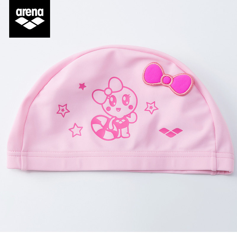 arena Arena Kids Swim Cap Women Waterproof No Head Anti-Chlorine Ear Protector Cartoon Print Boys and Girls Swim Cap