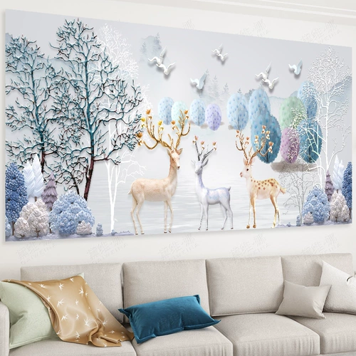 [Fortune Deer Cross Emelcodery 2020 Новая вышитая европейская европейская гостиная эмульсная эмульсная вышитая ручная ручная ручная вышивка]