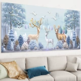 Cross -STITCH 2023 Новая линейная вышивка гостиной Fortune Elk полна вышивки и атмосферы современной минималистской вышивки ручной работы