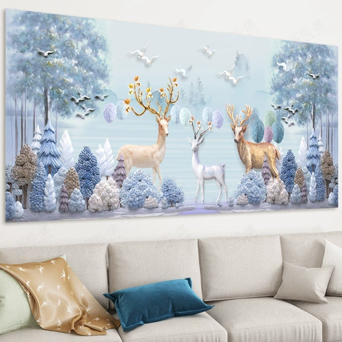 Cross -STITCH 2023 Новая линейная вышивка гостиной Fortune Elk полна вышивки и атмосферы современной минималистской вышивки ручной работы