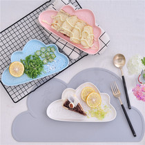 Creative cloud plate ceramic fruit plate household dinner plate breakfast plate children plate dish dish dish dish plate Western plate
