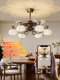 French Mid-Century Style Living Room Projection Chandelier, Retro American Style Invisible Dining Room Ceiling Fan Light, 2026 New Model Main Hall Light