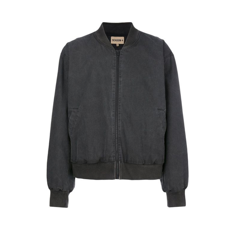 Yeezy Season 4 Bomber Quilted Washed Soft Canvas Short Wide Jacket