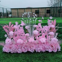 New floor flower arrangement wedding arrangement strip flower hanging flower hotel wedding arrangement opening store celebration high-end artificial flower