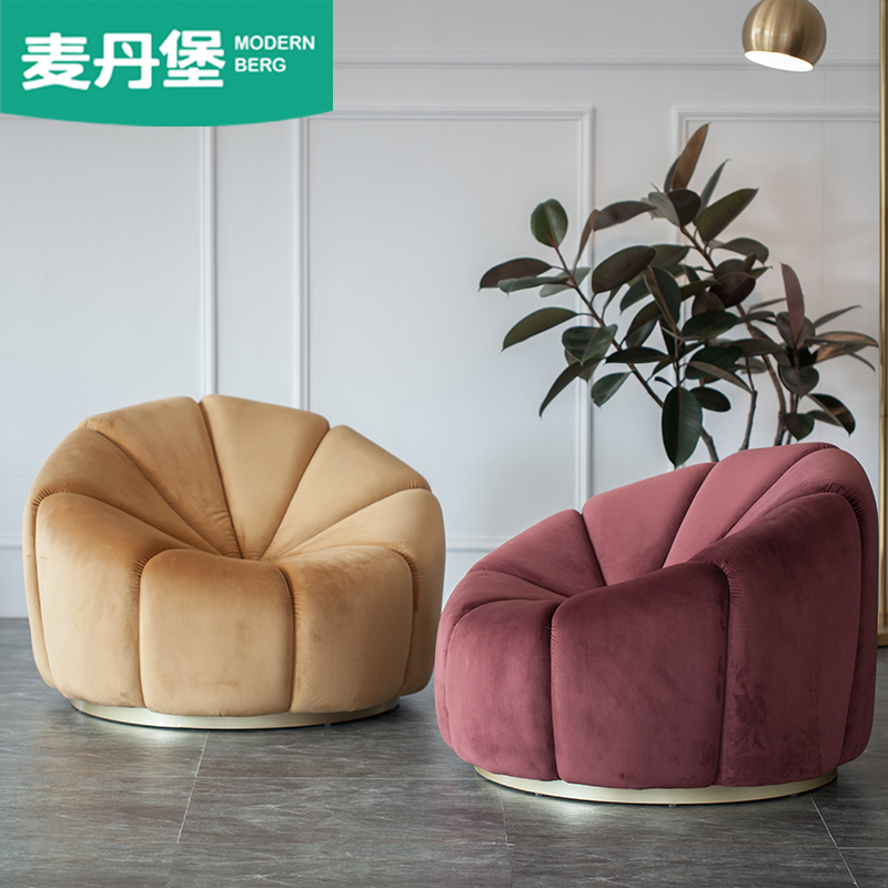 Lazy sofa Nordic style modern minimalist fabric ins net red light luxury living room bedroom single sofa leisure chair