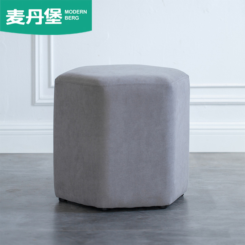 Light luxury shoe changing stool Nordic small apartment home living room door sofa stool creative footstool fabric soft stool children's stool