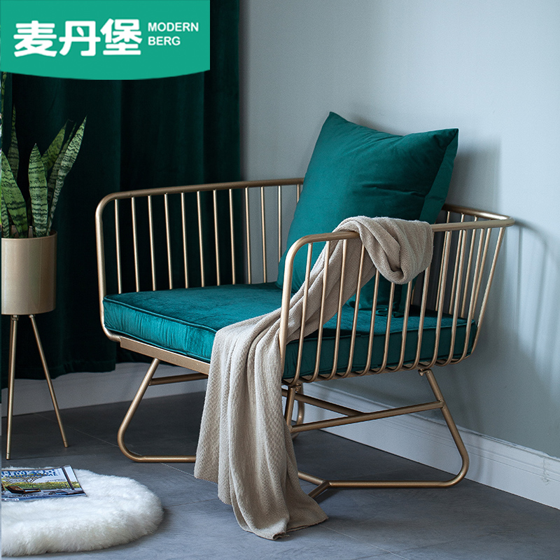 Small Sofa Clothing Shop With Net Red Pins Ins Nordic Light Lavish Minimalist Economic Type Velvet Cloth Art Sofa Whole