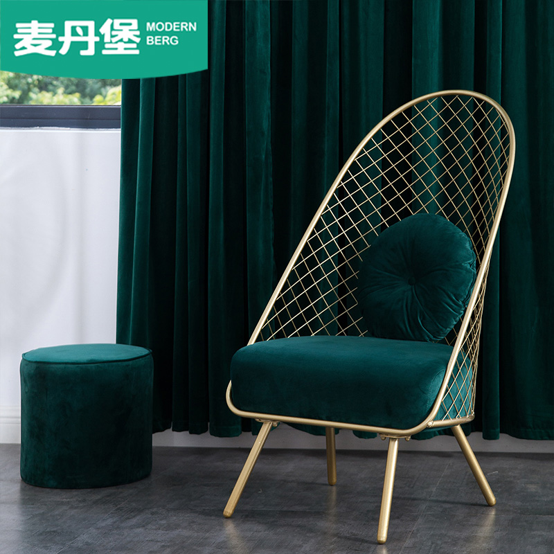 Single sofa light luxury simple Nordic net red ins small apartment bedroom balcony leisure negotiation single sofa chair