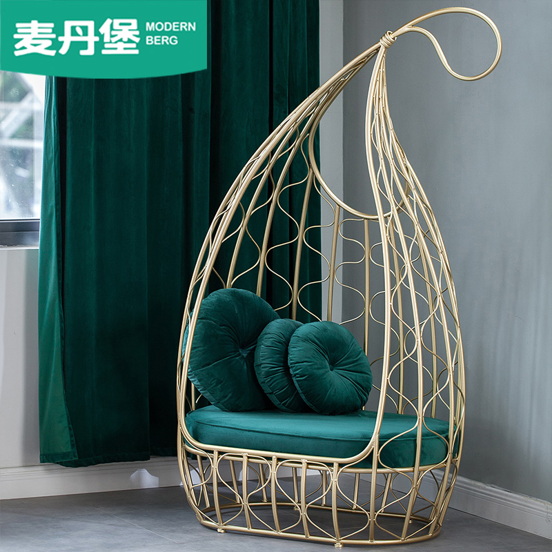Iron Art Sofa High Backrest Net Red Style Living Room Casual Sofa Chair Light Extravagant Single Double Golden Princess Sofa Whole