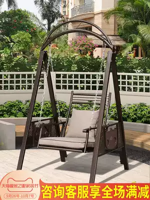 Single swing swing chair wrought iron garden hanging chair outdoor yard indoor children swing courtyard balcony swing chair