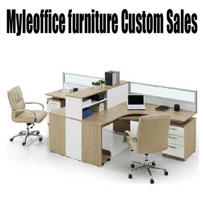 Office furniture 2 people's desk combined staff cassette screen partition office screen holder clamping combination