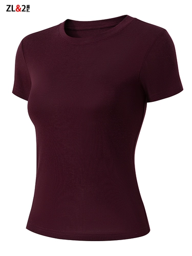 Летняя цветная элитная шерстяная футболка, 2025 года, короткий рукав