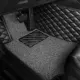 Одиночный основной черный и черный+черный серой шелковый круговой слой