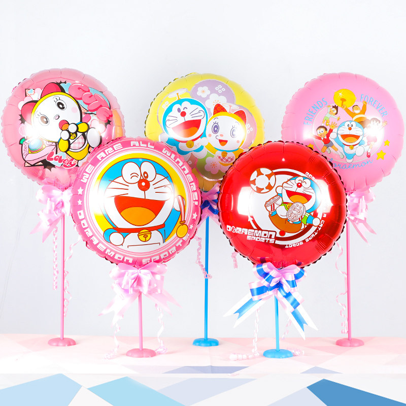 The machine cat bites the cat's Doraemon A Dream Brown Bear Table floating baby birthday party arrangement Decorative Balloon Supplies