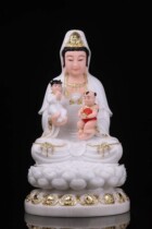 Hanbai Yuzi Guanyin statue double send Zi Guanyin Buddha statue Guanyin Bodhisattva Send Son Niang Buddha Statue Feng Shui