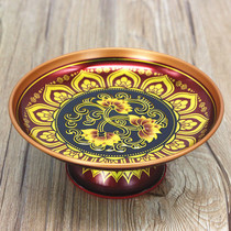 Supply plate for Buddha fruit plate alloy for fruit plate Buddha Hall high base lotus flower fortune fruit plate Buddhist supplies