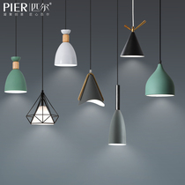 Nordic Single Head Restaurant Chandelier Brief Modern Bar Terrace Little Chandelier Creative Personality Dining Room Table Lighting Lamps