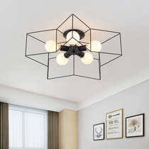 Nordic lighting creative bedroom lamp wrought iron small living room dining room lamp personality modern simple wrought iron room ceiling lamp