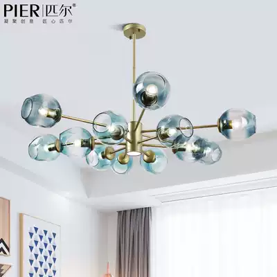 Nordic lamps Living room lights Simple modern light luxury atmosphere Home creative personality Bedroom dining room Magic bean chandelier