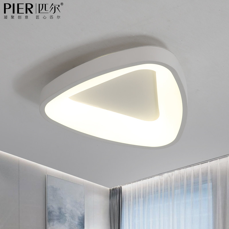 Nordic lamps bedroom lamp simple modern LED round walkway lamp triangle geometric wrought iron living room ceiling lamp