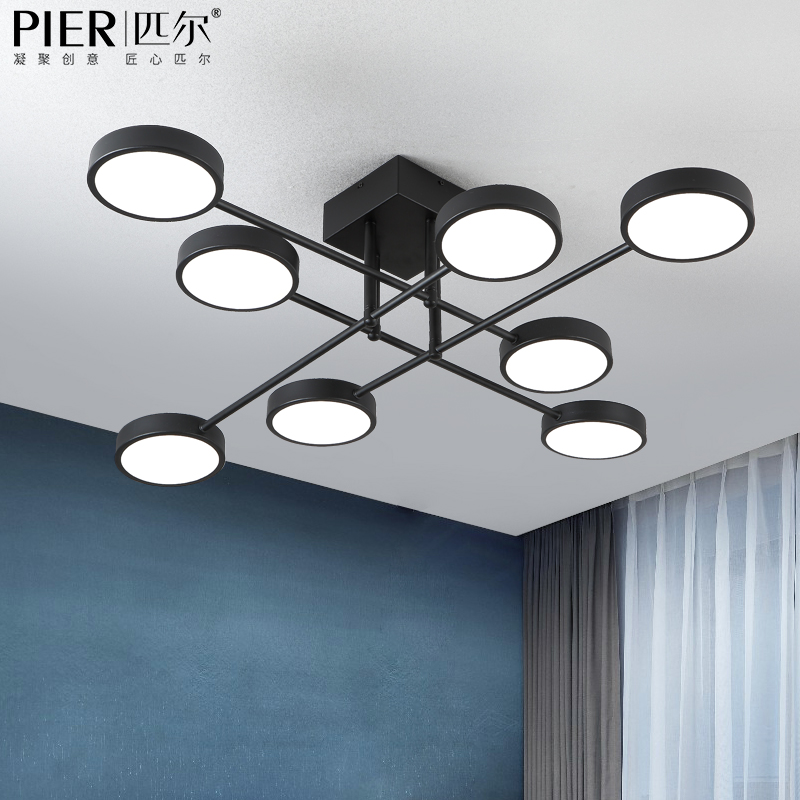 Modern simple living room lights Ceiling lights Nordic lamps LED creative personality bedroom lights Atmospheric household room lights