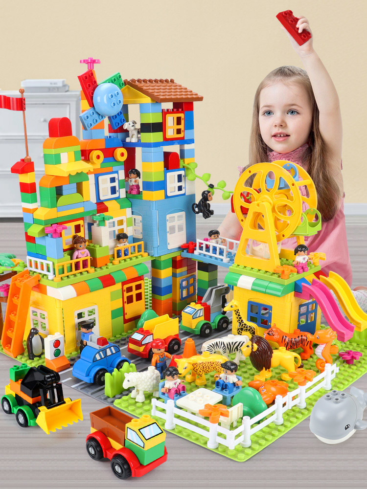 Children's big granule building blocks Table assembly Toddler toys Puzzle girl boy 2-3 Intelligence development 4-5-6 years old