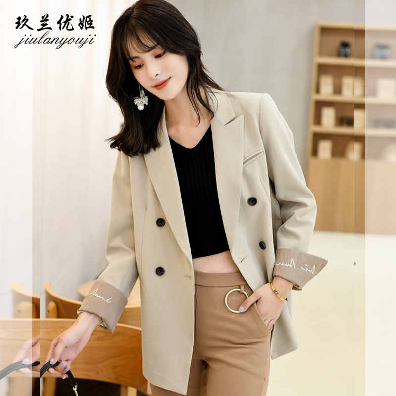 Suit Jacket Women Design Sensation 2022 Spring new Korean version Body Slim Cuffs Embroidered Casual Western Suit