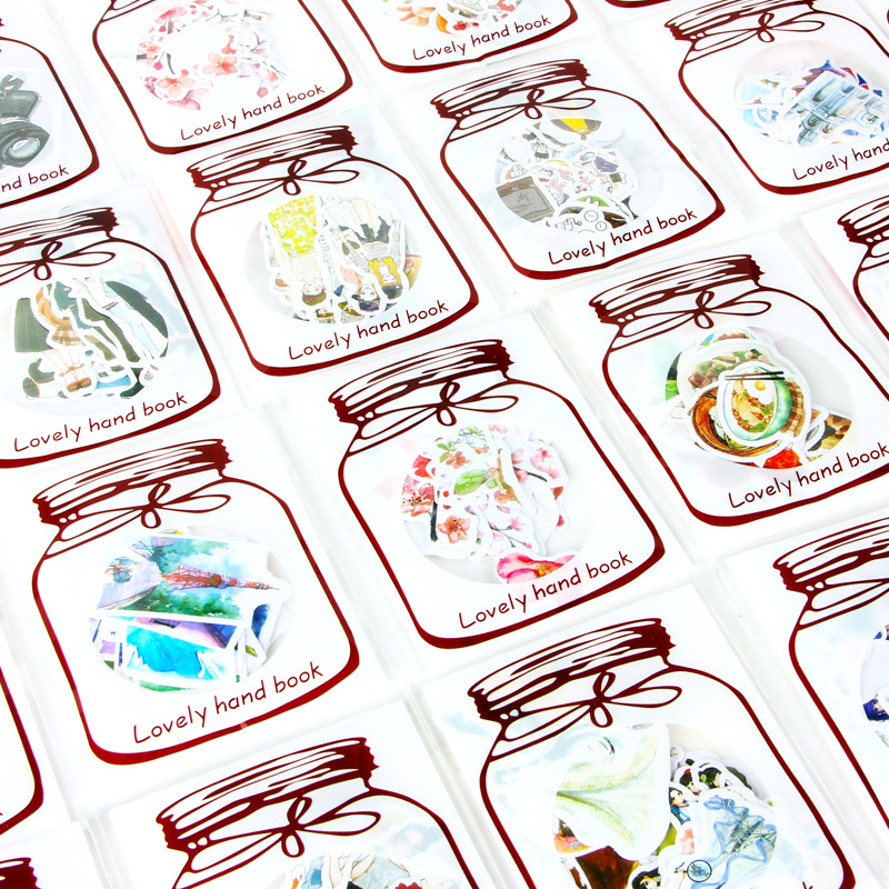 Cartoon Retro Wind Cartoon Sticker Packs Cartoon Hand Ledger Mobile Phone Decoration Waterproof Little Stickers DIY Photo Book Accessories