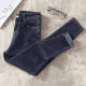 Retro blue jeans for women 2023 spring and autumn new Korean style high-waisted slim versatile black pencil pants for women