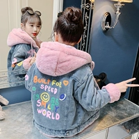 Джинсы с начесом, демисезонная куртка, детский пуховик, 2020 года, детская одежда, популярно в интернете