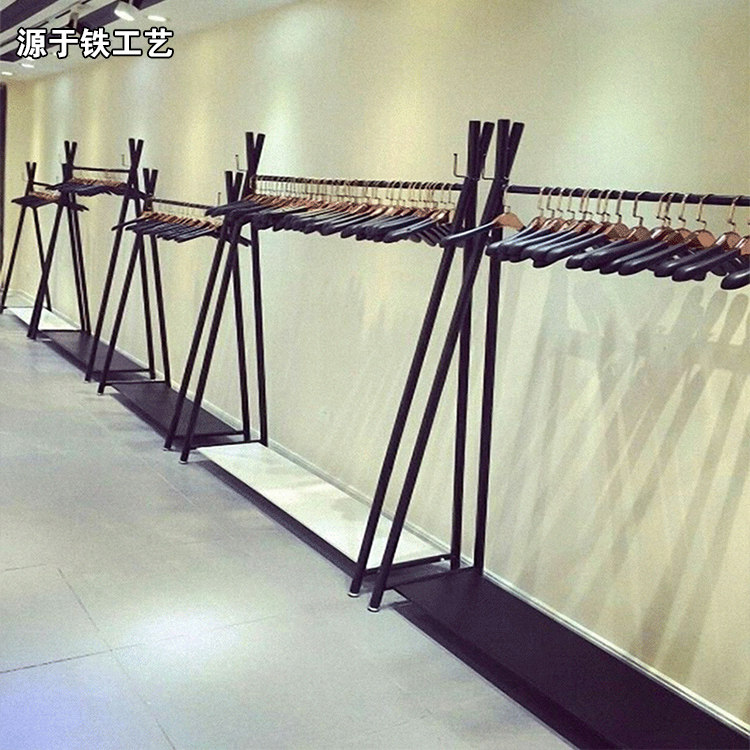 Iron clothing store display stand Floor hangers Children's clothing store display rack shelves Women's clothing shelves