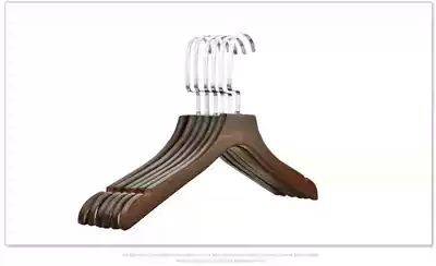 Solid Wood clothes rack adult clothing store children's clothes hanger Wood hanger household traceless wooden clothes hanger