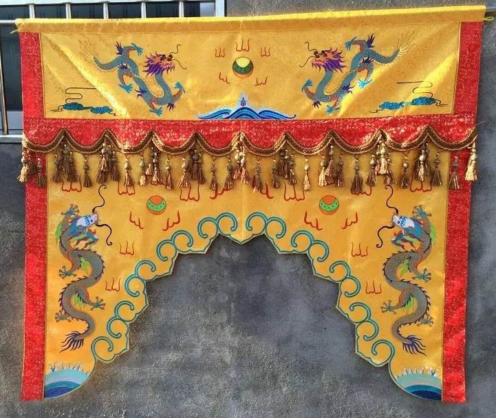 High-end Tent Buddhist Buddhist Mantle Manna Door House Banner Portal by a Buddhist Hall Decorative Embroidered double dragon 1m-Taobao
