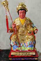 Taoist statue custom-made dragon mother statue wood carving deity statue camphor wood lacquer line carving 48cm