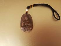 Sandalwood Pendant Maitreya Buddha Bodhisattva Pingan Wood Carving Buddha Statue Handlebar Car Pendant Hanging