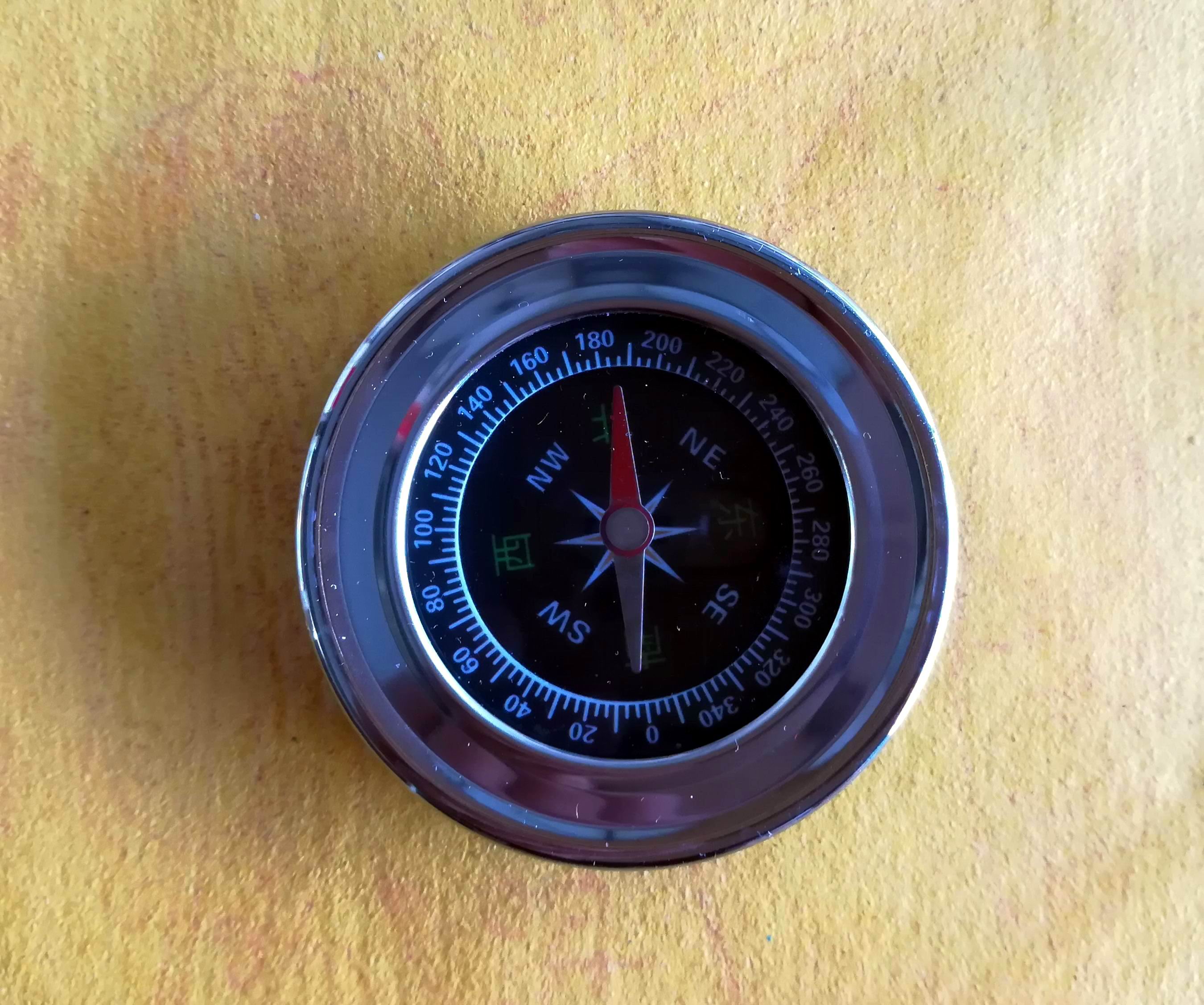 Pocket compass supplies compass all stainless steel travel compass compass small compass Feng Shui Buddhist tools