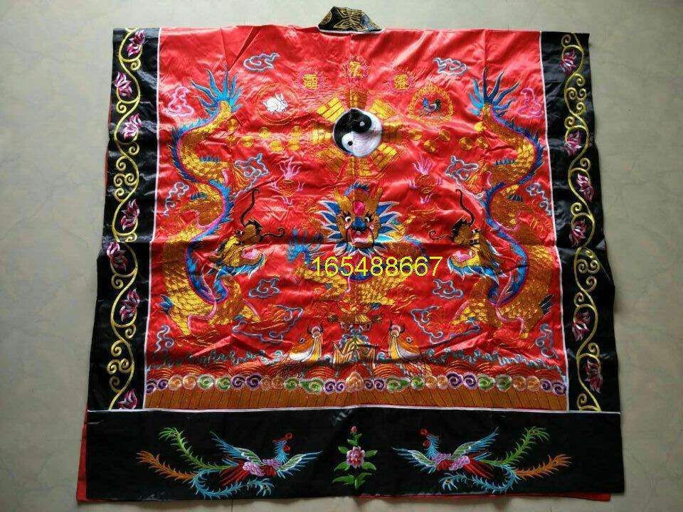 Taoist Clothing Suit dressing gowns Double Dragon Fabrillatte Cheetian Cave Double Dragon Coat With High Merit (Artificial Embroidery) 