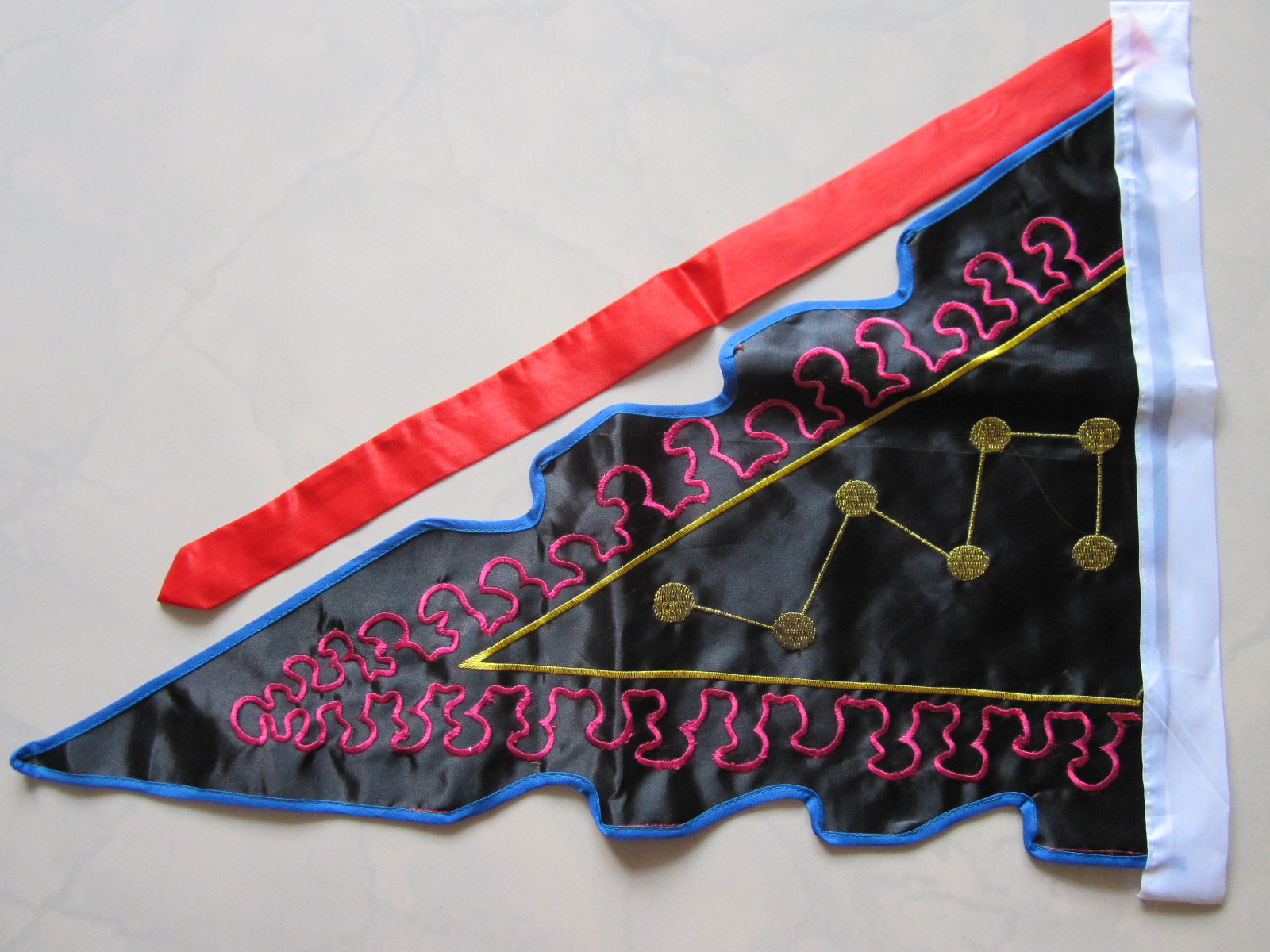 Taoist Lingqi embroidery Five-color dragon flag Five-battalion Lingqi Dragon Flag Pennant Seven Star Lingqi Seven Star Flag Single branch