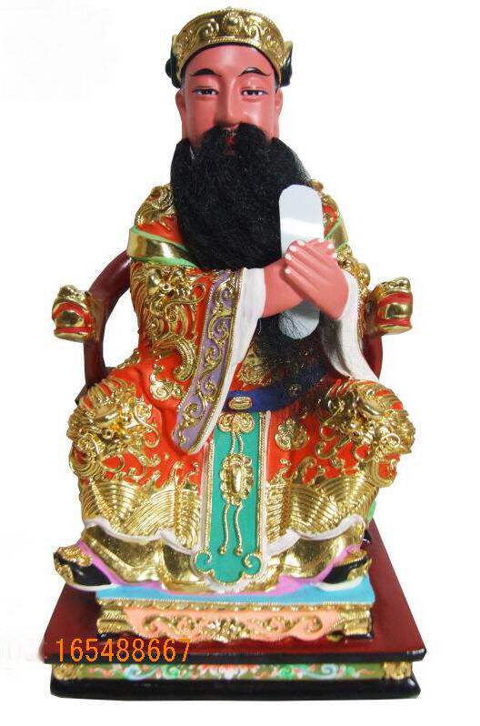 Ornament Sanguan Emperor Buddha furniture custom-made incense camphor wood carving Buddha statue custom Sanguan statue water official statue 30CM