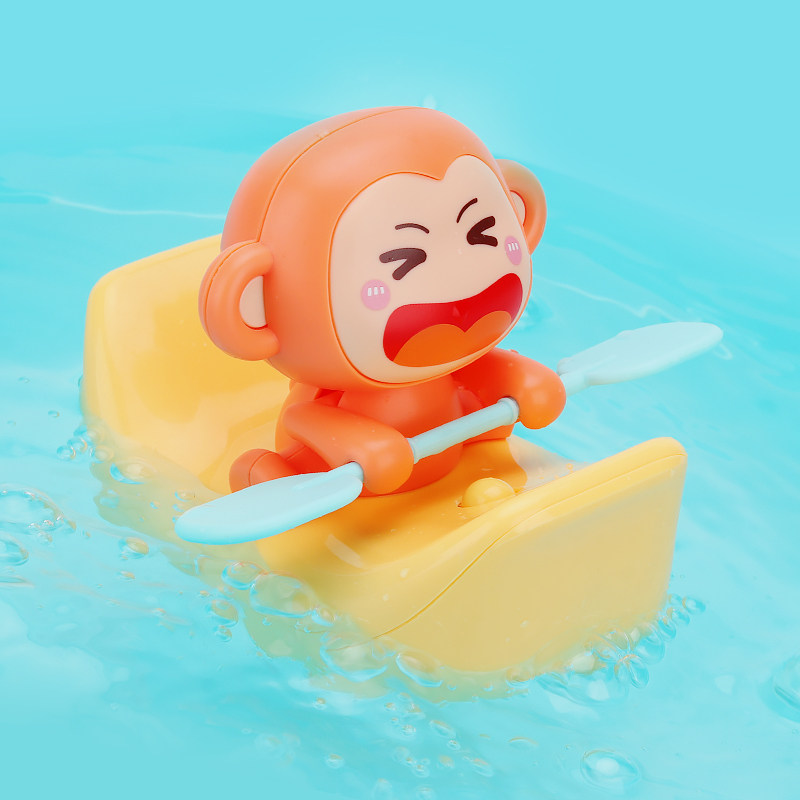 Banana Monkey Rowing Boat Kayaking Children Bath Toys Shake-Up Play Water Baby Boy Girl Swimming Shower