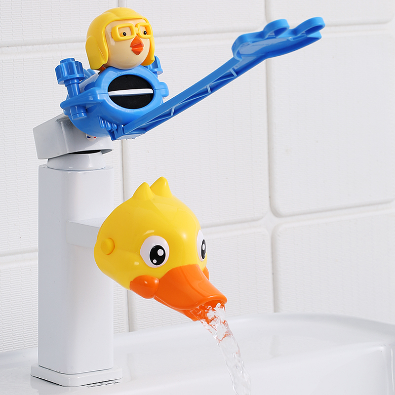 Children's Faucet Extender Baby Cartoon Hand Wash Extension Artifact Extended Silicone Sleeve Splash-Proof Head Sink Mouth