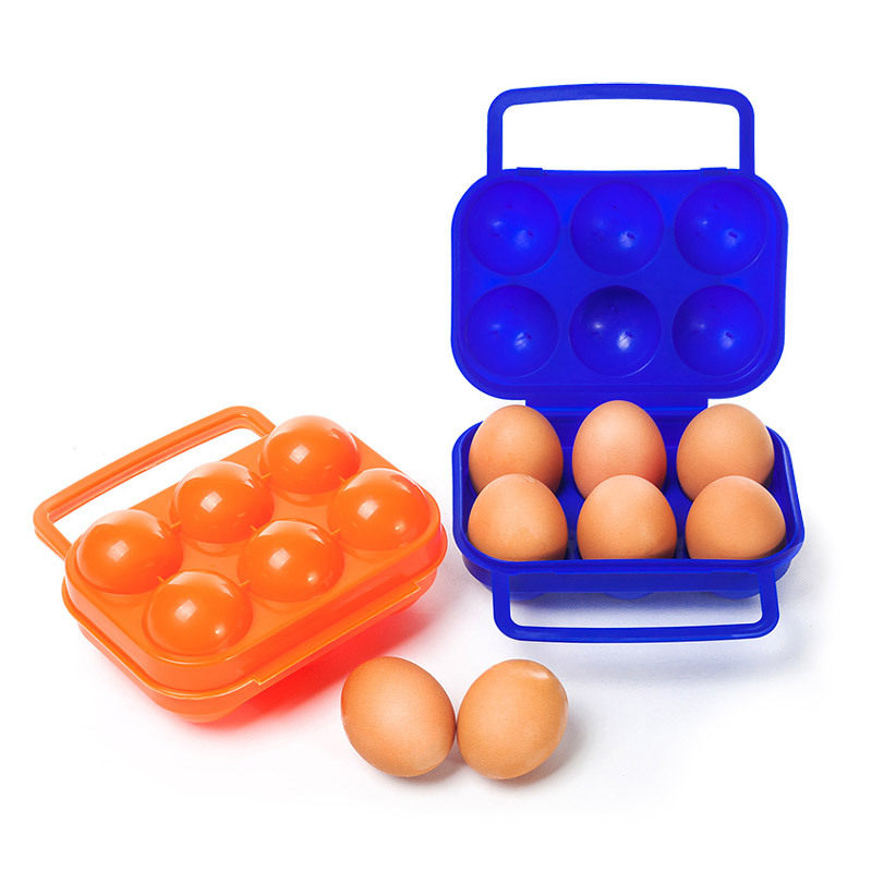 Wholesale Outdoor 6 G Egg box Hand portable eggs Protect Fresh Home PP Material Egg